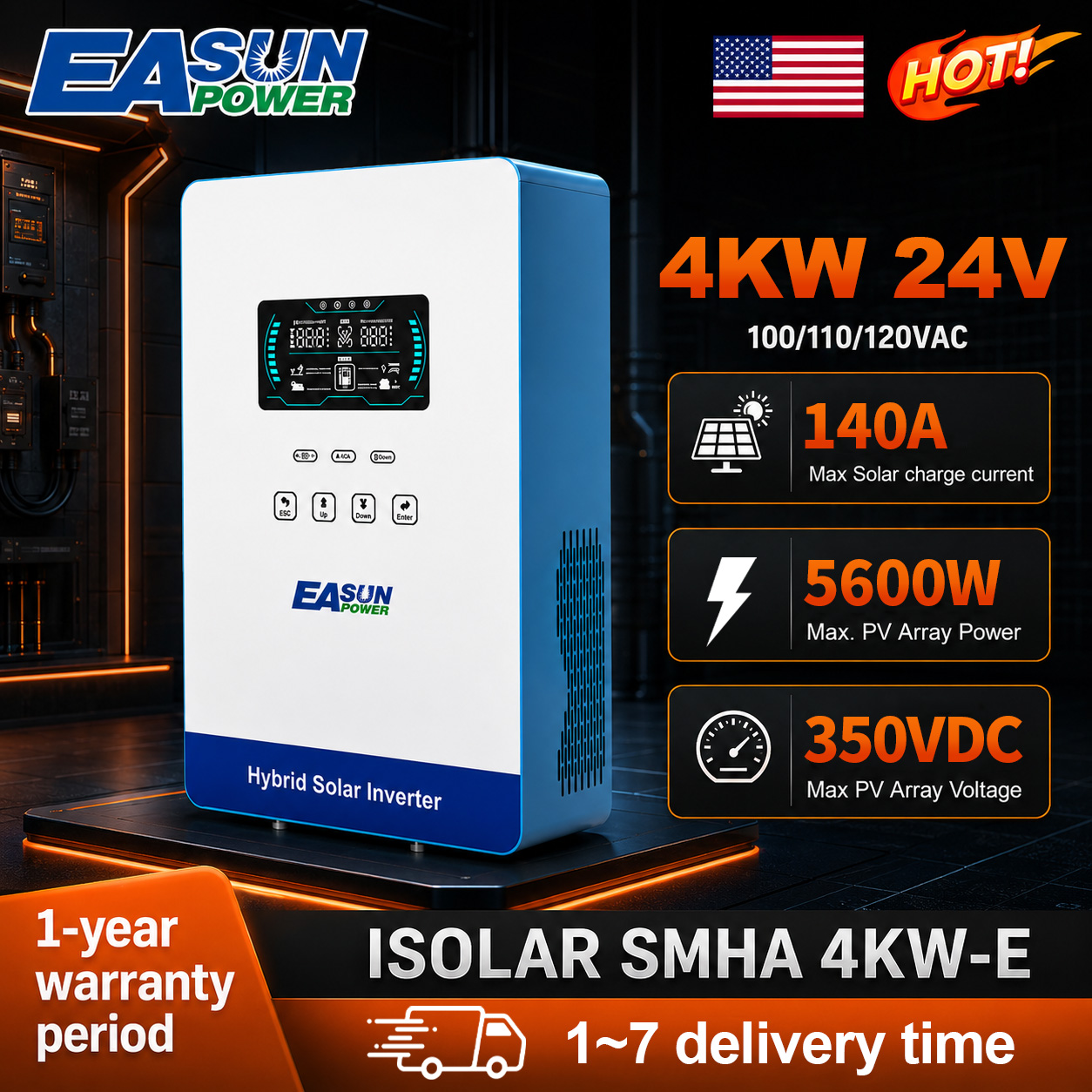 Grid Tie Inverter Limiter 2000W - Inverter Solare EASUN POWER 4000W 120V