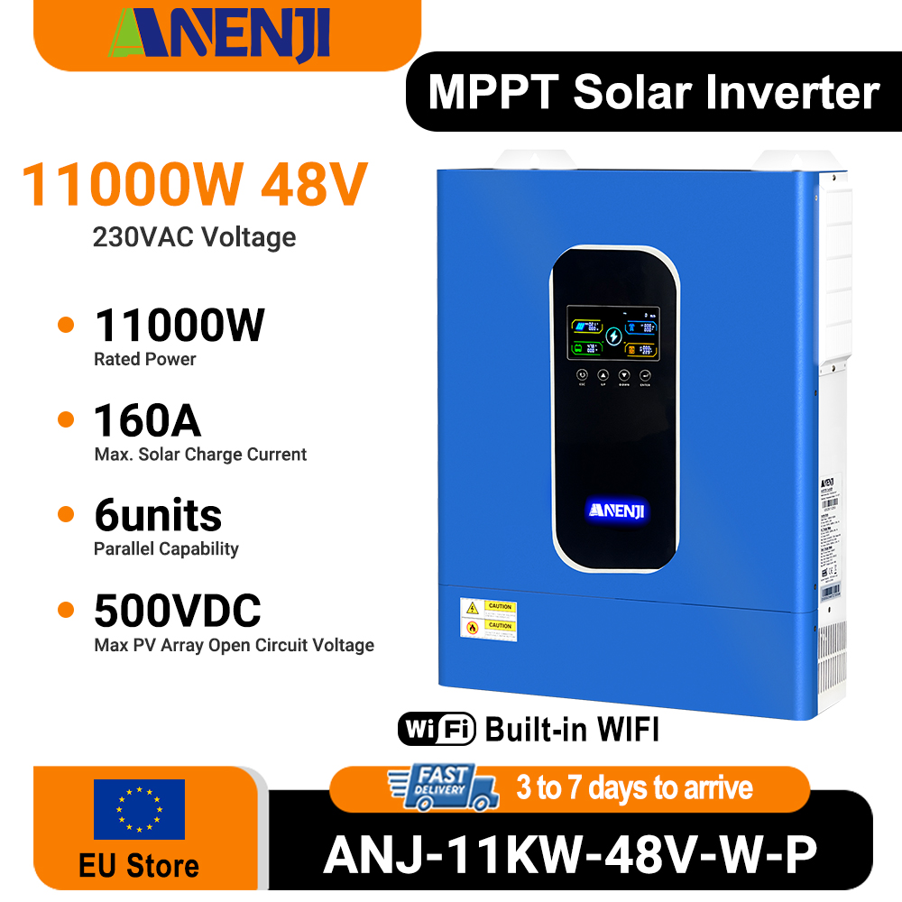 ANENJI 11KW 48V inverter solar - Hybrid Solar Inverter 5.5Kw Mppt 48V recensione e prezzo