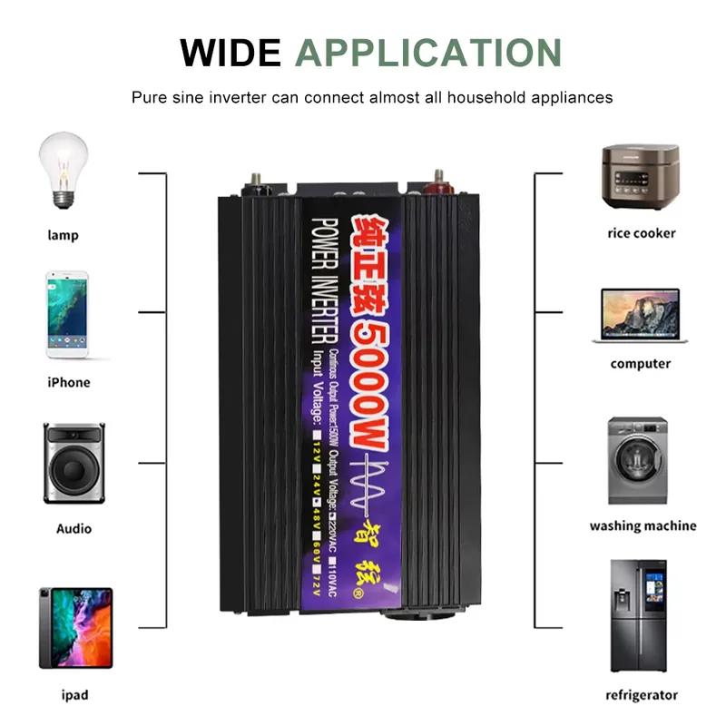 Inverter a Onda Pura SMARAAD 5 - Pure Sine Wave Inverter 5000W 48V 220V recensione e prezzo